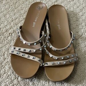 Madden Girl Beige Studded Sandals